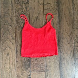 Vibrant Red Crop Top
